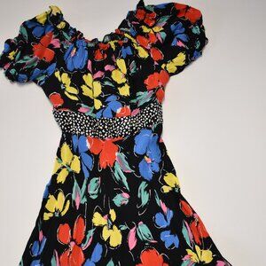 Off the Shoulder Puff Sleeve Floral Dress-RIXO by Target Size 10-Excellent Cond.